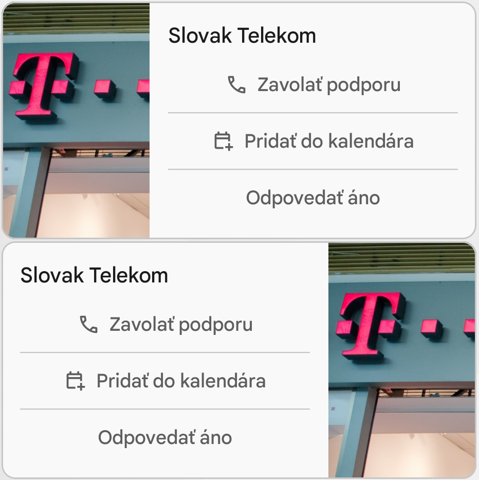 Standalone Card horizontálne rozloženie